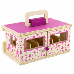 Breyer Unicorn Magic Wood Carry Stable with 6 Unicorns