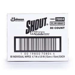 Shout Wipe & Go Stain Remover Wipes  80 Count