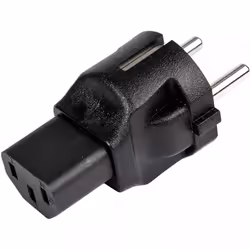 D'Addario PW-IECFA-01, IEC, F Plug, Black