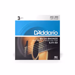 D'Addario EJ11-3D, Guitar, Acoustic, 18 pc(s)