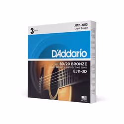 D'Addario EJ11-3D musical instrument strings Acoustic 18 pc(s) Guitar