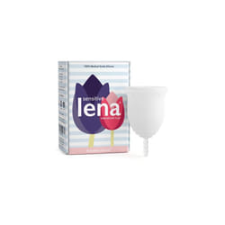 Sensitive Menstrual Cup Large Clear Heavy Flow Soft Patented Design Made in USA Comfortable Menstruation Cup Reusable Natural