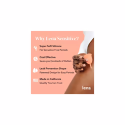 Sensitive Menstrual Cup Large Clear Heavy Flow Soft Patented Design Made in USA Comfortable Menstruation Cup Reusable Natural