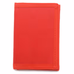 AI-DEE RFID Trifold Canvas Outdoor Sports Wallet for Kids - Front Pocket Wallet with Magic Sticker (Red)