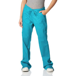 Dickies Womens Signature Mid Rise Drawstring Scrubs cargo Pant  Teal Blue  Small