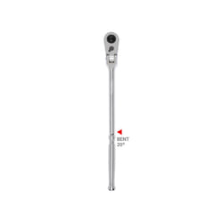 TEKTON 1/2 Inch Drive x 14 Inch Flex Head Quick-Release Bent Handle Ratchet | SRH33214