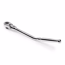 TEKTON 1/2 Inch Drive x 14 Inch Flex Head Quick-Release Bent Handle Ratchet | SRH33214
