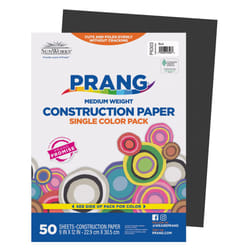 Prang (Formerly SunWorks) Construction Paper  Black  9"" x 12""  50 Sh