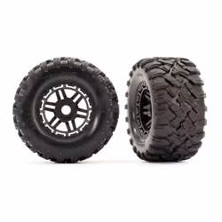 Traxxas 8972, Wheels & tires set, Black