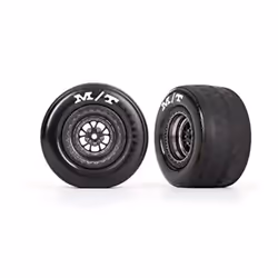 Traxxas 9475A Tires & Wheels Assembled Glued (Weld Satin Black Chrom