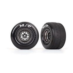Traxxas 9475A Tires & Wheels  Assembled  Glued (Weld Satin Black Chrom