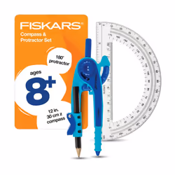 Fiskars Geometry Set  Compass and Protractor Set  Color Received May V