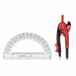 Fiskars Geometry Set  Compass and Protractor Set  Color Received May V