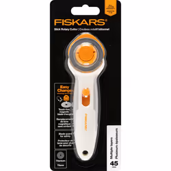 Fiskars Easy Change Stick Rotary Cutter 45mm-Orange / White 1065933