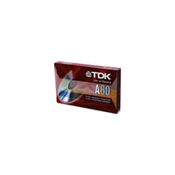 TDK 20090 Standard Grade Audio & Dictation Cassette Normal Bias 60 Minutes