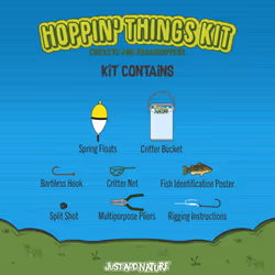 Just Add Nature Fishing Adventure in a Bucket Beginner Fishing Kit for Kids - Teaches Kids How to Fish - Includes Hooks  Tools and Accessori