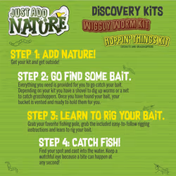 Just Add Nature Fishing Adventure in a Bucket Beginner Fishing Kit for Kids - Teaches Kids How to Fish - Includes Hooks  Tools and Accessori