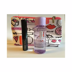 Clinique popular makeup travel size: take the day off makeup remover 1.7 oz/ 50 m + high impact mascara .14 oz/ 3.5 ml + beau ...