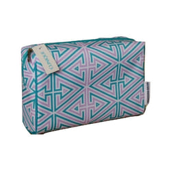 Clinique Jonathan Adler Make Up Toiletry Bag Purple White Turquoise
