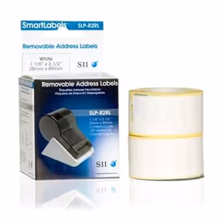 Seiko Instruments SLP-R2RL, White, Self-adhesive printer label, Removable, 8.9 cm, 2.8 cm, 260 pc(s)