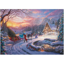 Ceaco - Thomas Kinkade - Disney - Holiday - Cinderella Bringing Home T