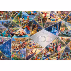 Ceaco Disneys 100th Anniversary Thomas Kinkade 100th Anniversary Collage 2000 Piece Jigsaw Puzzle