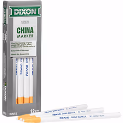 Dixon Phano China Markers  White  Box Of 12