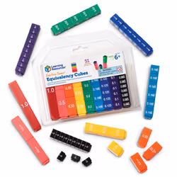 Learning Resources Fraction Tower Equivalency Cubes - 51 Pieces Ages