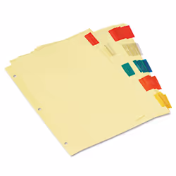 Universal 21870 Economical Insertable Index Multicolor Tabs 5-Tab Letter Buff (Pack of 6 Sets)