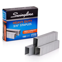 Swingline Staples  Heavy Duty for Desktop Staplers  3/4"""""""" Length  100/Strip  1000/Box (35319)