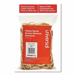 Universal UNV00114 0.04 in. Gauge Size 14 Rubber Bands - Beige (2200/Pack)