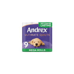 Andrex Ultimate Quilts Toilet Tissue 9 Mega Toilet Rolls