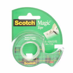 Magic Office Tape with Refillable Dispenser 1/2 x 12-1/2 Yards Clear [Set of 4]