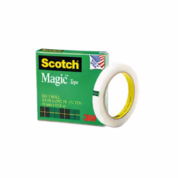 3M 810342592 Magic Office Tape  3/4&apos;&apos; x 72 Yards  3&apos;&apos; Core  Clear