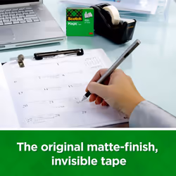 Scotch Magic Tape Value Pack with C38 Dispenser  3/4 inch x 1000 inch Tape  6/Pack