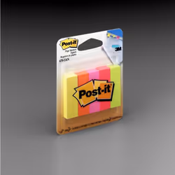 Post-It Notes Markers, Rectangle, Assorted colours, Paper, 12 mm, 44 mm, 100 sheets