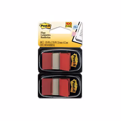 3M 680RD2 Standard Tape Flags in Dispenser  Red  100 Flags per Dispenser