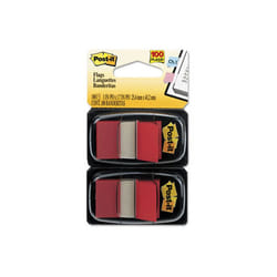 3M 680RD2 Standard Tape Flags in Dispenser  Red  100 Flags per Dispenser