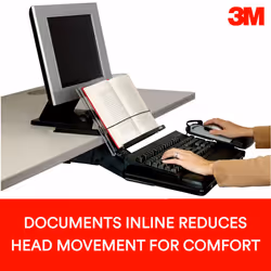 3M DH630 In-Line Document Holder  14-Inch x5-1/2-Inch x9-1/2-Inch   Clear/Black