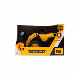 CAT Compact Steel Wheel Loader - 12  Construction Toy with Real Working Loader Arm & Durable Steel Parts - Ideal for Realistic Construction Play - Age