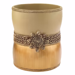 Avanti Linens  Waste Basket  Decorative Trash Can  Elegant Style Home Decor Braided Medallion Collection