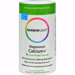 Rainbow Light Magnesium Calcium Plus - 180 Tablets