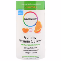 Rainbow Light, Gummy Vitamin C Slices, Tangy Orange Flavor, 90 Gummies