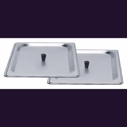 Two 1/2 Size Stainless Lids