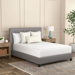 Sealy Spot and Stain Protection Fitted Mattress Protector- Full Size Soft Polyester Waterproof Mattress Cover