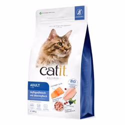 Catit Recipes, Adult, Fish, Poultry, 400 g, Food flavorings free, Antioxidants included