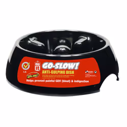 Dogit Anti Gulping Bowl Black 1.2 Litres