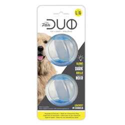 Dog Ball Toys Zeus Duo Squeak Glow in the Dark Bouncy Flashing Puppy Fetch Play - 6.3cm, Squeaker & Glo 2pk