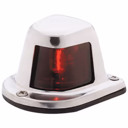 Attwood Marine 8634368 Attwood 1mile Deck Mount  Red Sidelight  12v  Stainless Steel Housing
