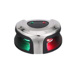 Attwood NV2002SS-7 LightArmor 2-Mile Navigation Lights  Deck Mount  Round  Bi-Color  LED Lighting  Stainless Housing